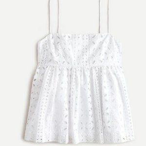 NWOT JCrew Small White Eyelet Camisole